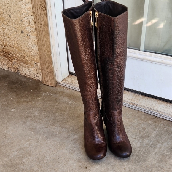 TORY BURCH HELDIN LEATHER‎ WEDGE  BOOTS - Picture 11 of 16